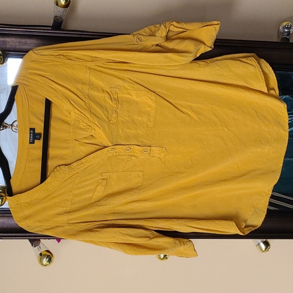 Yellow Torrid Pullover blouse